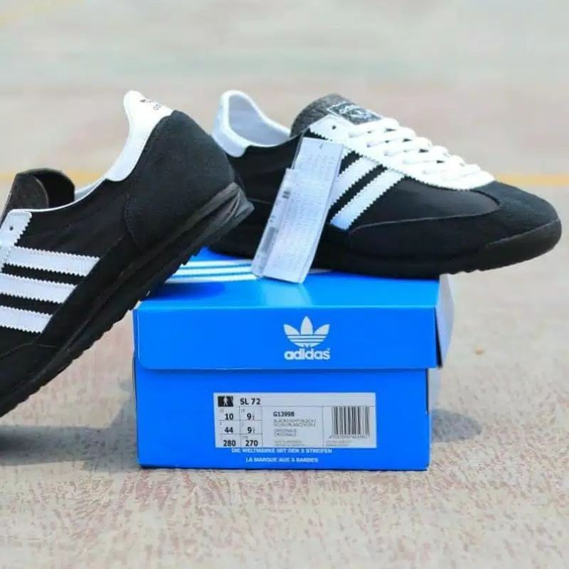 ADIDAS CASUAL SL72 BLACK WHITE ORIGINAL INDONESIA