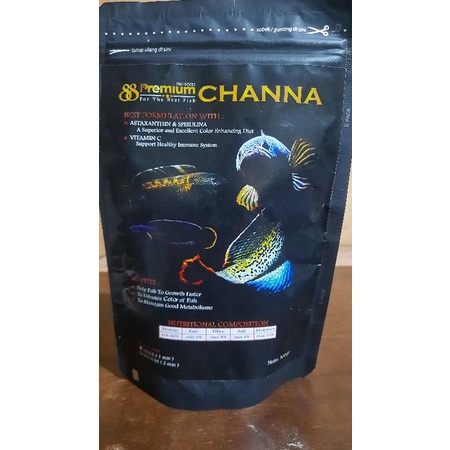 Pakan ikan CHANNA Premium utk Warna Cerah & Tumbuh Besar