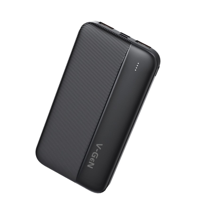 Powerbank V-GeN Rescue V10K25 10000mAh Type C 2 Port USB Slim Design