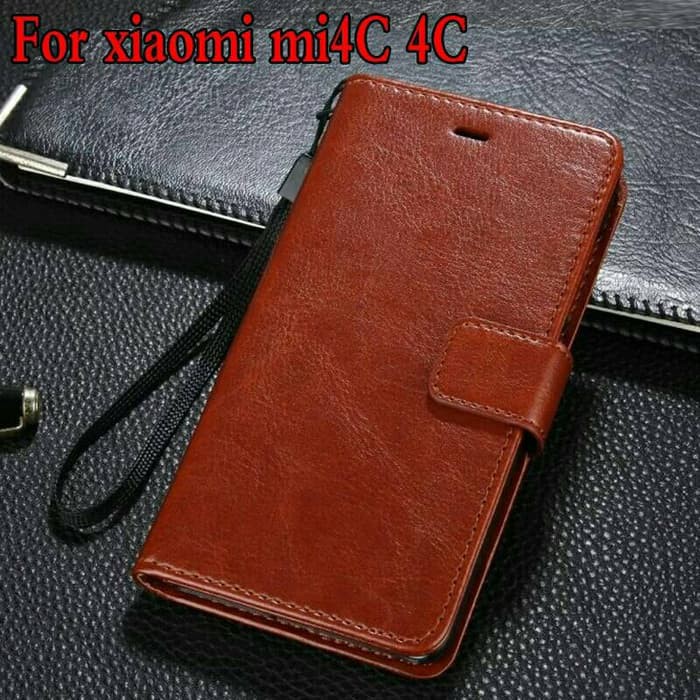 Flip Cover Xiaomi 4C 4i   Mi4C Mi4i   Mi 4c Mi 4i Wallet Leather Case   Hitam Limited