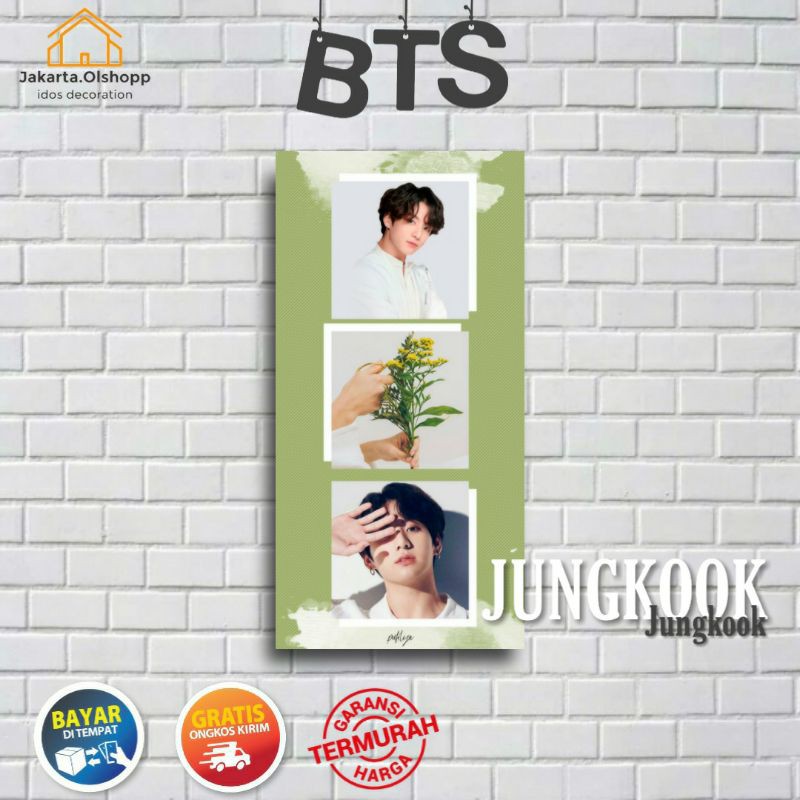 [COD] Poster kayu JUNGKOOK BTS/ Hiasan dinding Kpop BTS/walldecor /kado ultah/pajangan cafe