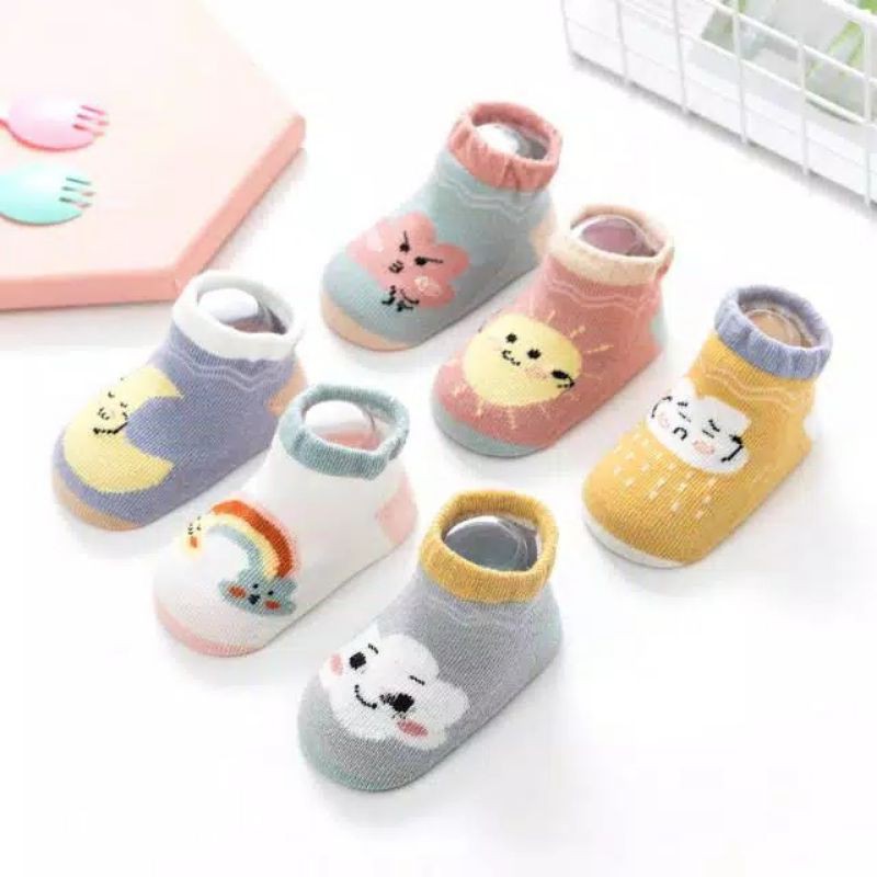 Kaos kaki ankle bayi karakter Awan baby socks Robibabi