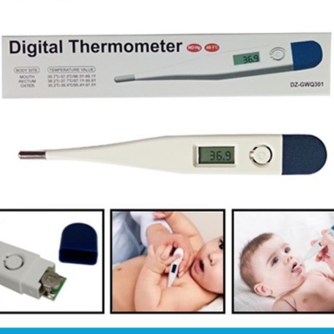 Termometer Digital Kaku/Pengukur Suhu Panas