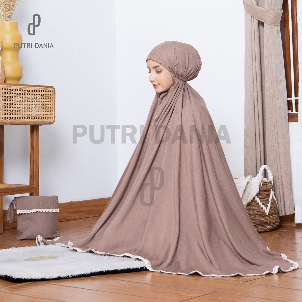 Riyani_ PUTRI DANIA MUKENA POLOS RENDA / MUKENA TRAVELING / MUKENA RAYON POLOS RENDA DEWASA / MUKENA