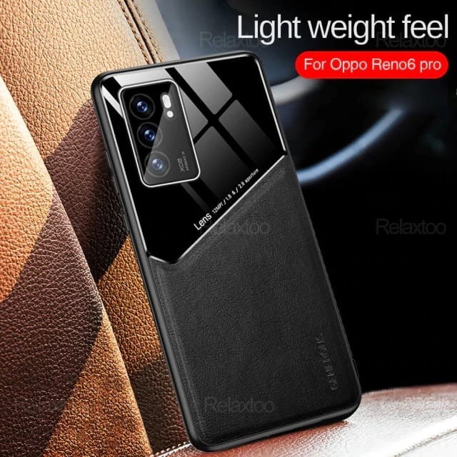 SOFT CASE PREMIUM PLEXIGLASS LEATHER OPPO RENO6 RENO 6 4G