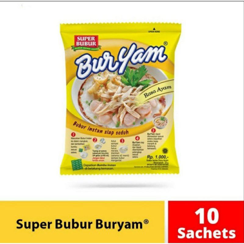 

BUR YAM Super Bubur renceng 10 sch
