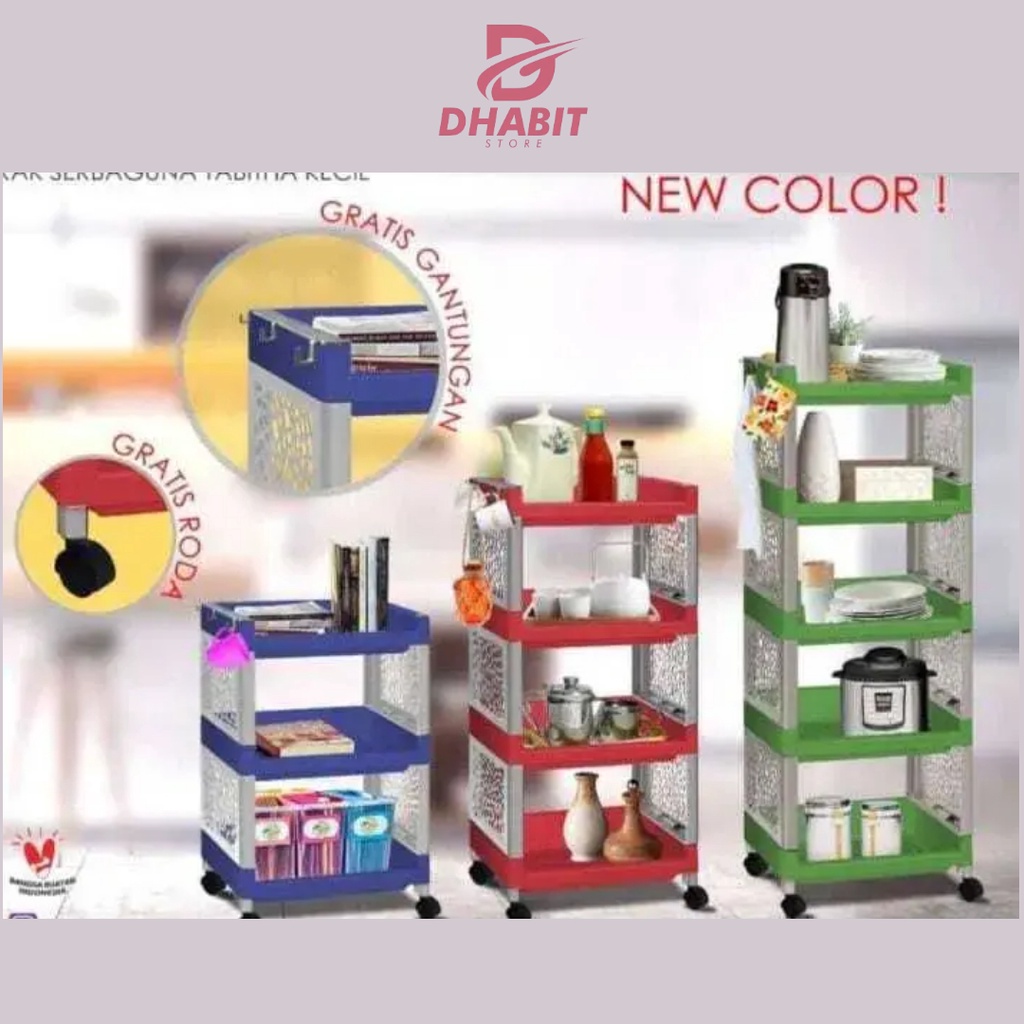 Rak plastik Tabita 4 susun serbaguna