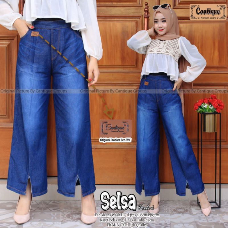 Selsa kulot celana jeans wanita by cantique