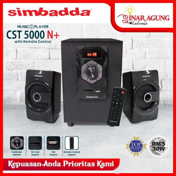 Simbadda Speaker Bluetooth Cst-5000N+ Cst5000N+ With Remote - Resmi