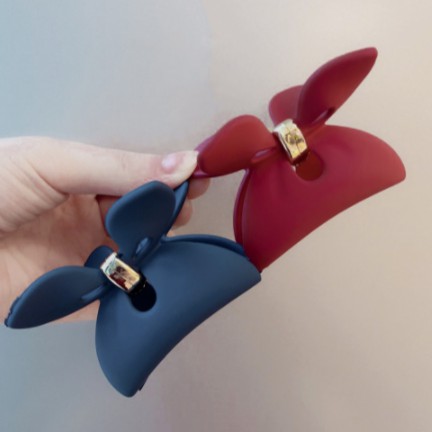 JEDAI DOFF BANGKOK 6cm - Jepit Salon Model Pita Kelinci - Jepit Rambut Model Kupu Kupu Matte