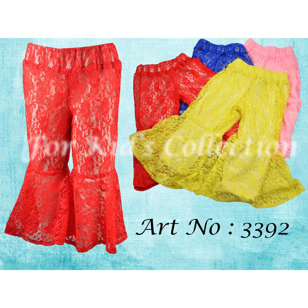 Celana Panjang Cutbray Anak Perempuan Brukat Import Halus Fashion Casual