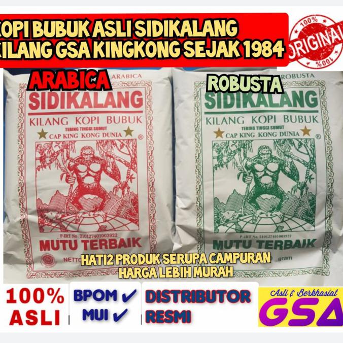 

Murah Kopi Bubuk Cap Dua King Kong Asli Medan Sidikalang 250 G Harum Asli - Biasa Trendi