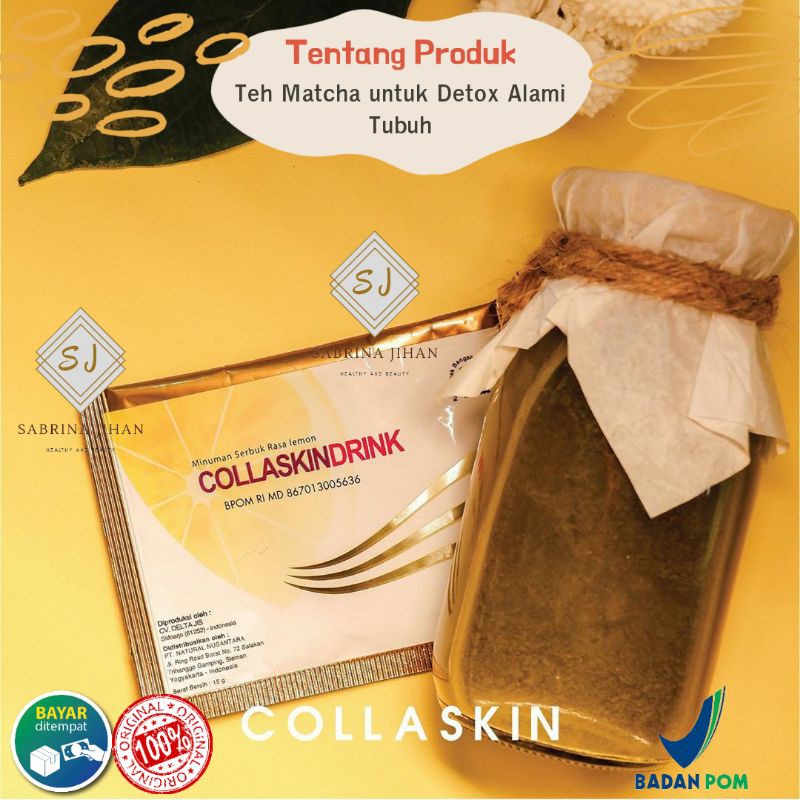 

Green Tea Matcha Minuman Detox Kesehatan Mencerahkan Kulit Collaskin Drink