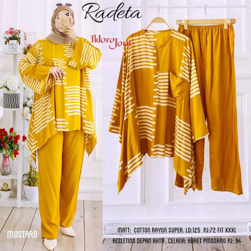 [PROMO] ONE SET SETELAN RADETA WAKA WAKA ll DASTER ARAB VIRAL ll KAIN RAYON SUPER GRADE A BUSUI