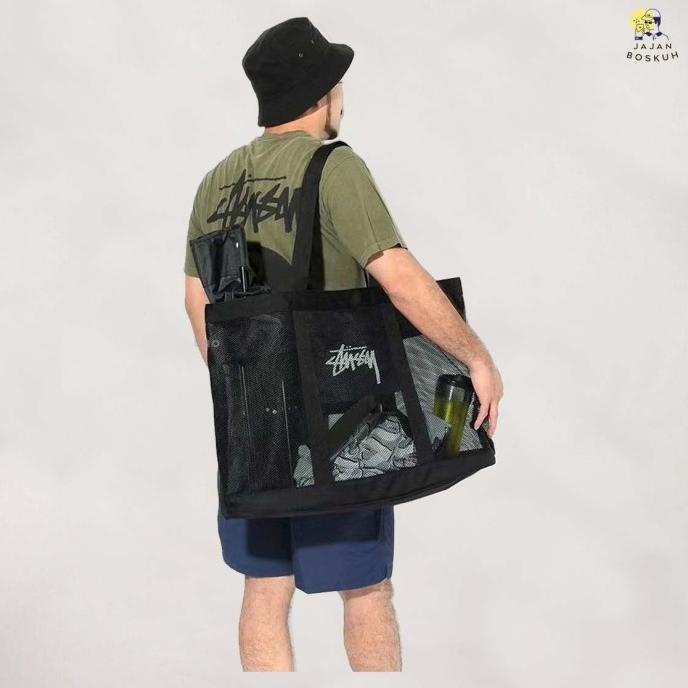 Stussy Mesh Beach Tote Bag
