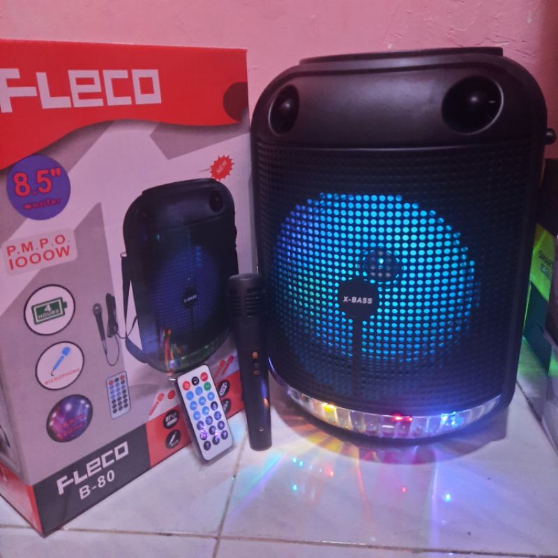 SPEAKER BLUETOOTH 8,5 INCH GRATS MIC KARAOKE DAN REMOTE/SALON AKTIF SUPER BASS WIRELESS MULTIMEDIA