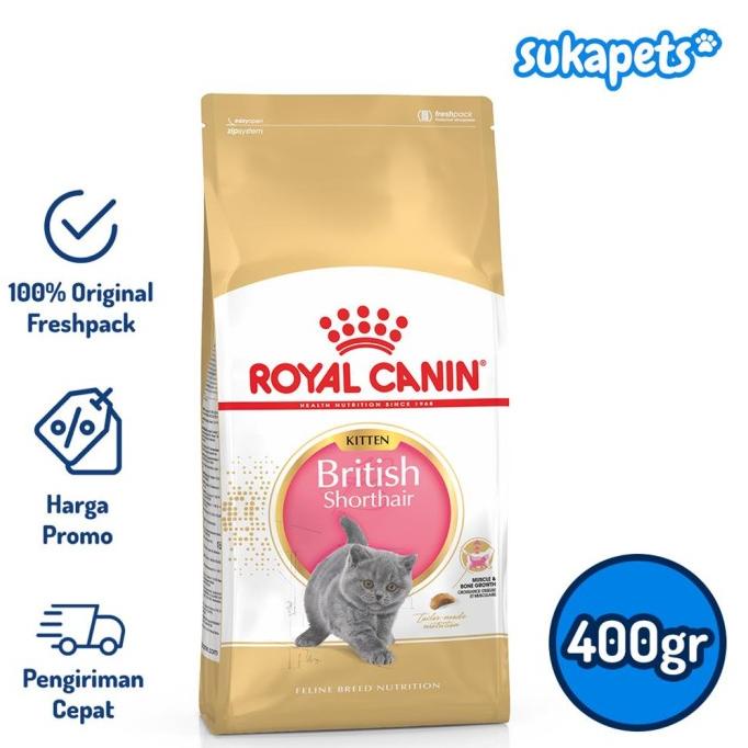 Royal Canin Kitten British Shorthair Makanan Anak Kucing Dry 400Gr Barbarshop111