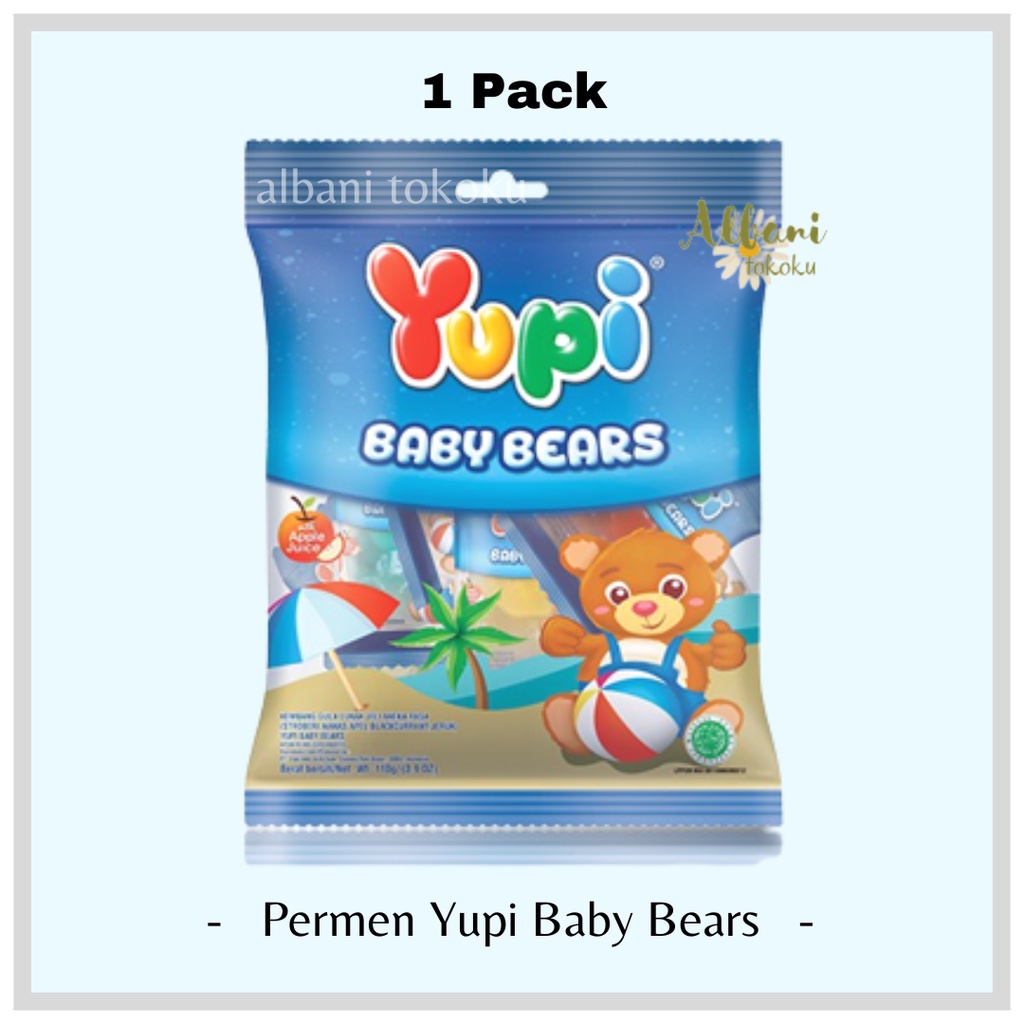 

Permen Yupi Baby Bears Kemasan 120 gr - Permen Yupi - Rasa Buah Buahan