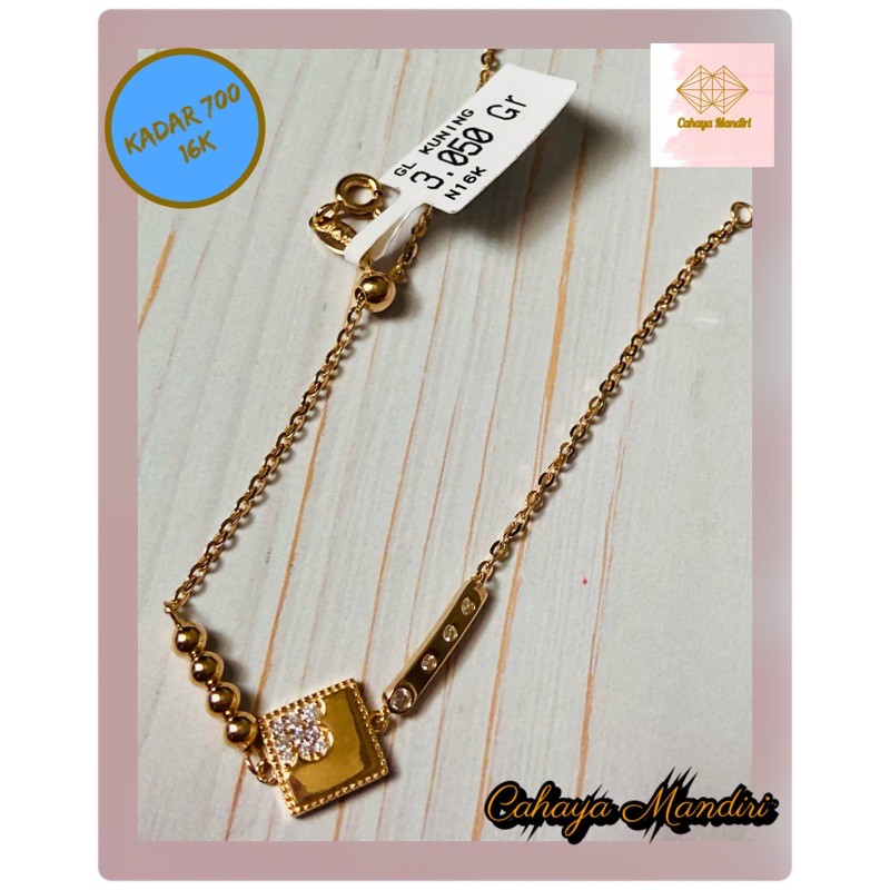 Gelang Serut Emas 700 (16K) Berat +/- 3,05 Gram