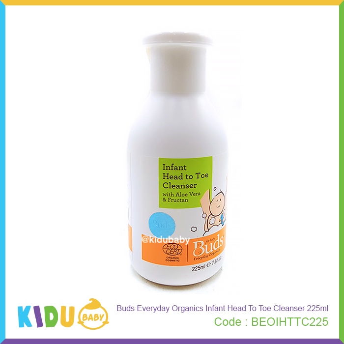 Buds Organics Infant Head To Toe Cleanser 225ml Kidu Baby