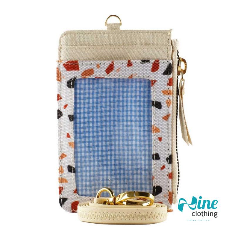

KARA TERAZZO - ID Card Holder Wallts Wallet Unisex Dompet Kartu Motif Name Tag Original Premium