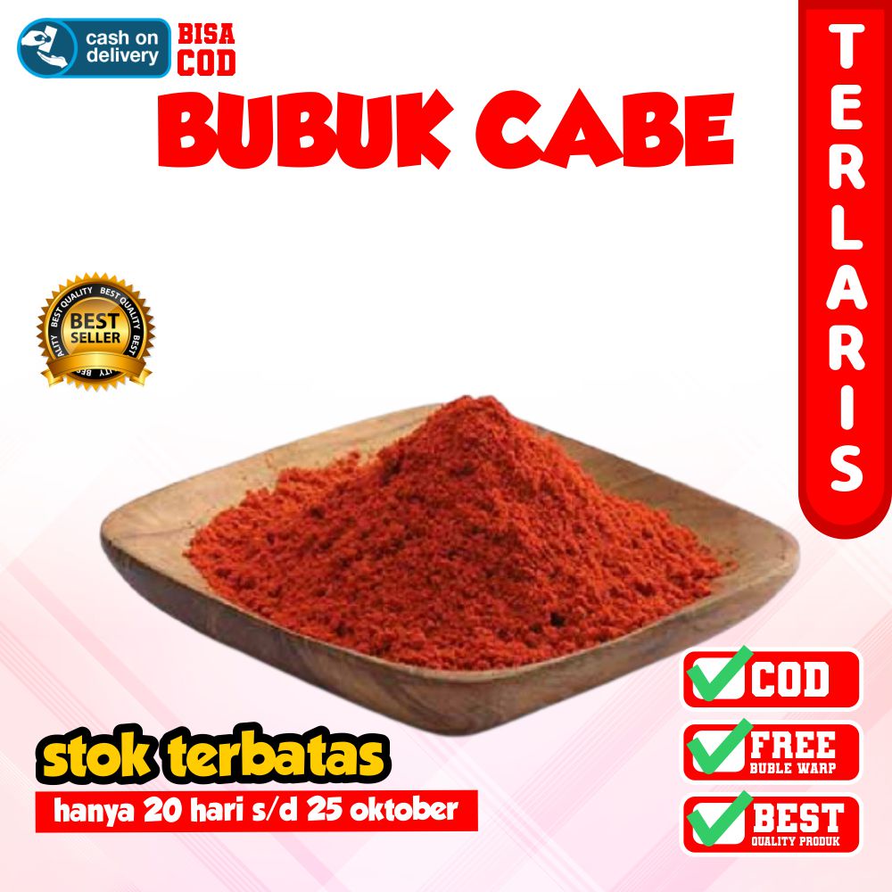 BUBUK CABE CABAI KERING TERMURAH BUBUK CABE LEVEL 15 KOREA PEDAS KASAR SUPER PEDAS BUBUK CABE MERCON