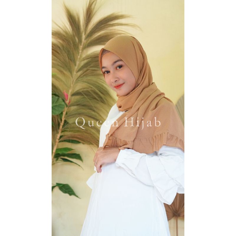 Jilbab Khimar Pinguin Jersey - Bergo Instan Simpel - Kerudung Hijab Pet Antem berlebel by dinar galery