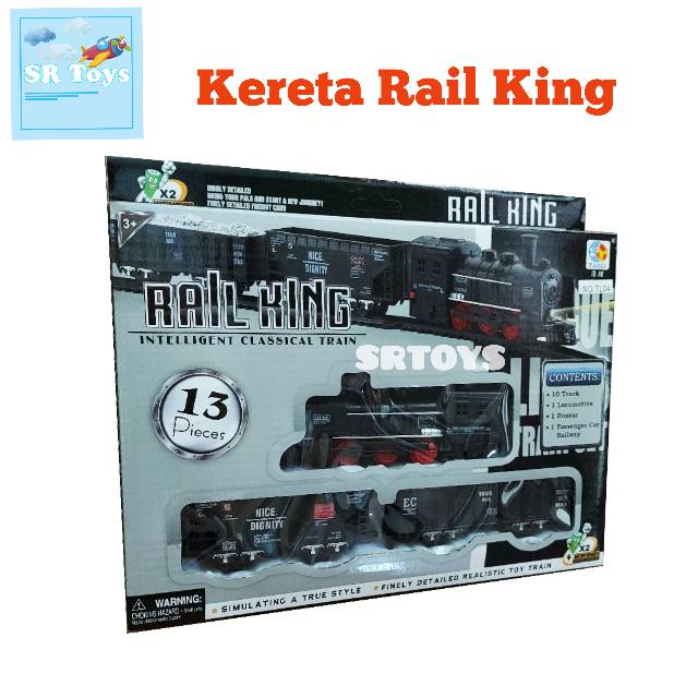 Kereta Api Klasik Rail King Mainan Anak 13pcs