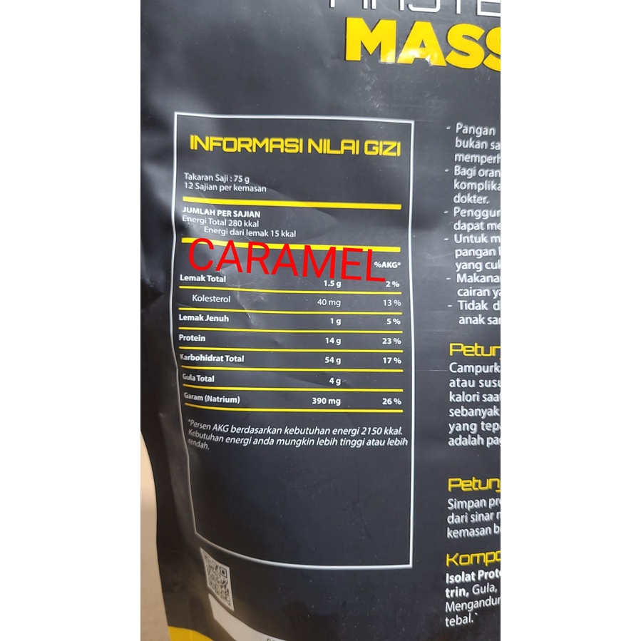 Susu Penambah Berat Gainer Badan BPOM Vectorlabs Mastermass 2lbs 900 Gram Mastermass Master Mass Vector Labs