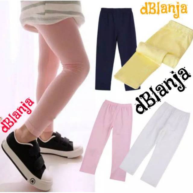 Celana Legging Polos Anak SD SMP SMA Katun Stretch High Quality Size S M L XL Murah Harga Grosir