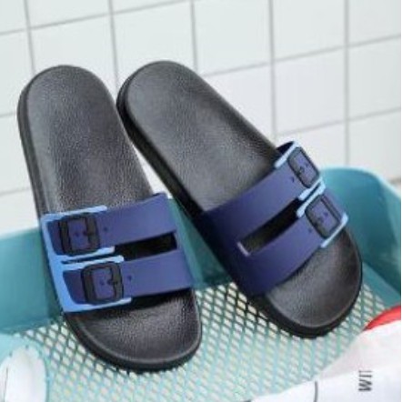 Slide Sandal Karet Pria Terbaru Gesper 2