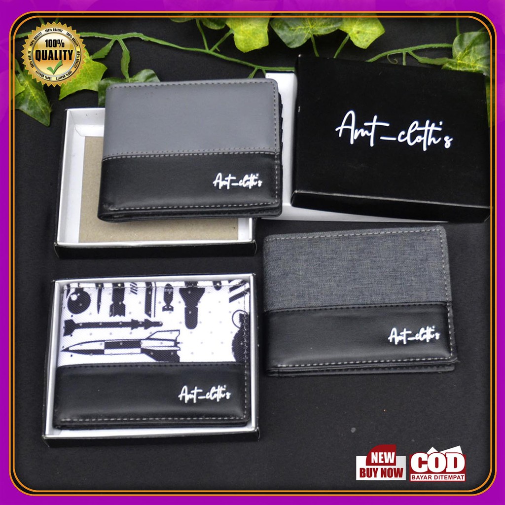 Dompet lipat Fashion Pria Dompet Leather Simple premium COD