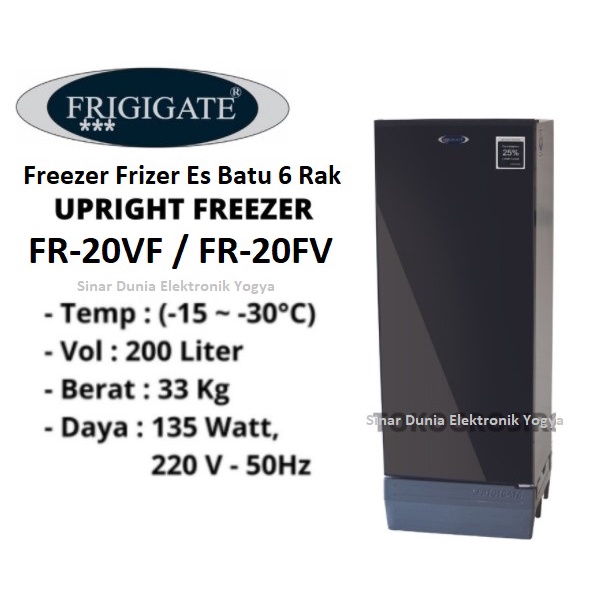 Frigigate Freezer Frizer Es 6 Rak 200L FR-20VF LV FR-20FV 20FV Kulkas