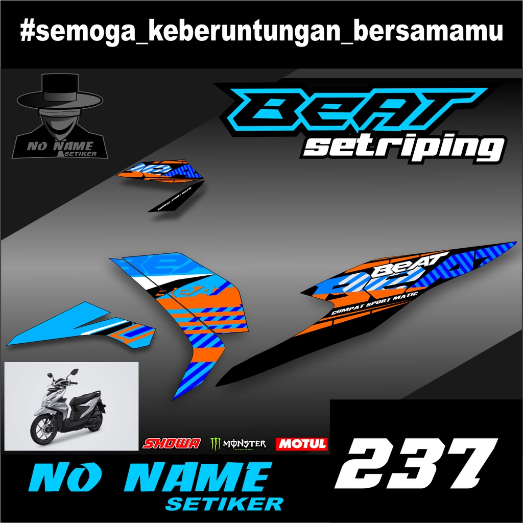 Striping BEAT NEW ESP ISS CBS DELUXE 2020-2021 (237) Motif Moto Gp ecstar - Sticker Lis Variasi New Beat Esp Beat Street 2020 - 2021