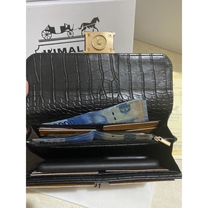 HIMALAYA-BEST SELLER DOMPET WANITA HIMALAYA 16 SLOT croco KARTU (100% original) (21.5 x 12) MUAT 2 HP+ADA EMBOS+ ADA BARCODE+100% ORIGINAL FREE BOX HIMALAYA+PAPERBAG