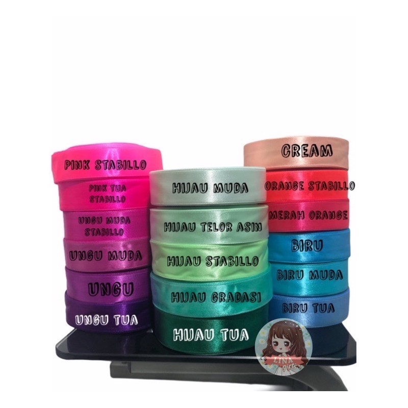 

( 3 Meter ) PITA SATIN POLOS IMPORT 1 INCH / 2.5 CM / PITA SATEN 1 IN SATEEN/ KAIN / HIASAN KADO / SOUVENIR / HAMPERS / GOODIE BAG / PARCEL