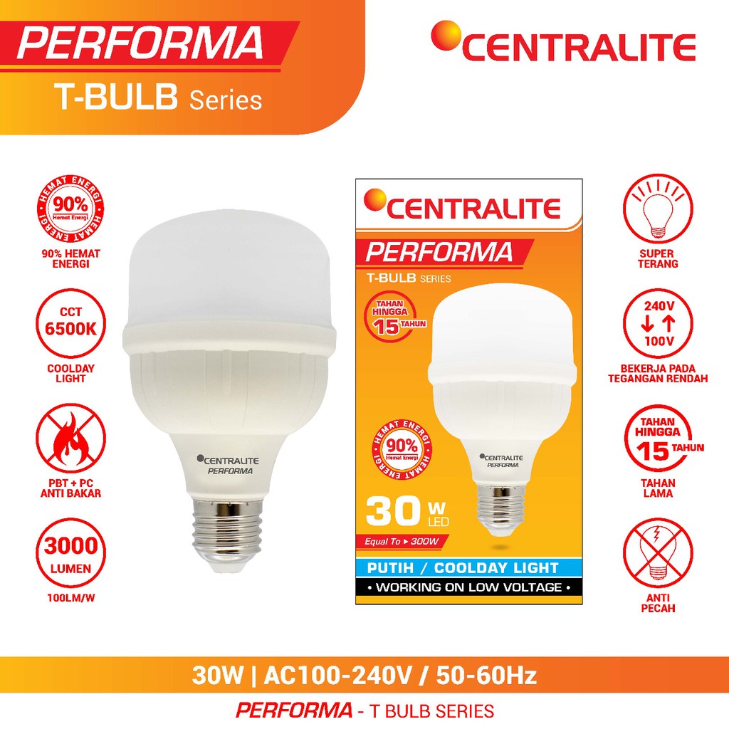 CTL 30W CD PUTIH LAMPU LED CAPSULE 30W PERFORMA CTL / BOHLAM CAHAYA PUTIH CD