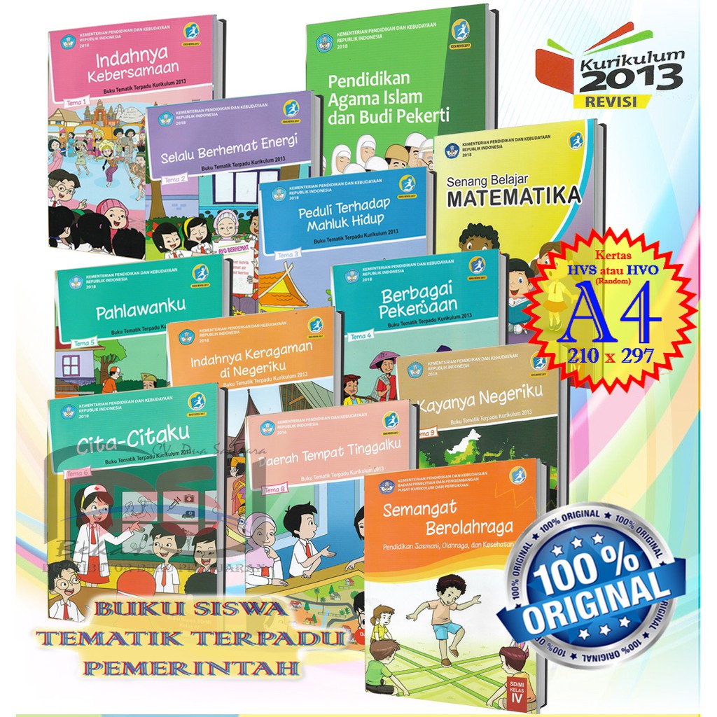 Buku Siswa Kelas 4 SD Tematik Kurikulum 2013 Revisi 2018