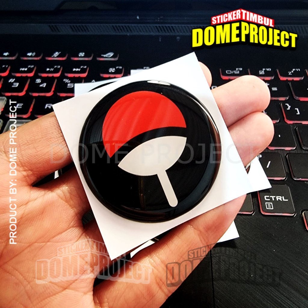 STIKER TIMBUL ANIME LOGO UCHIHA PREMIUM GRADE