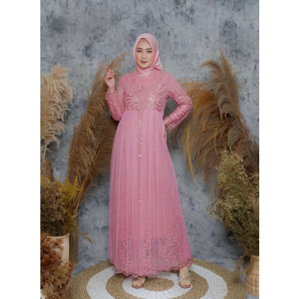 Dress Tile / Gamis Brokat / Gamis Modern / Gamis Pesta / Kebaya Modern / Kebaya Pesta Modern
