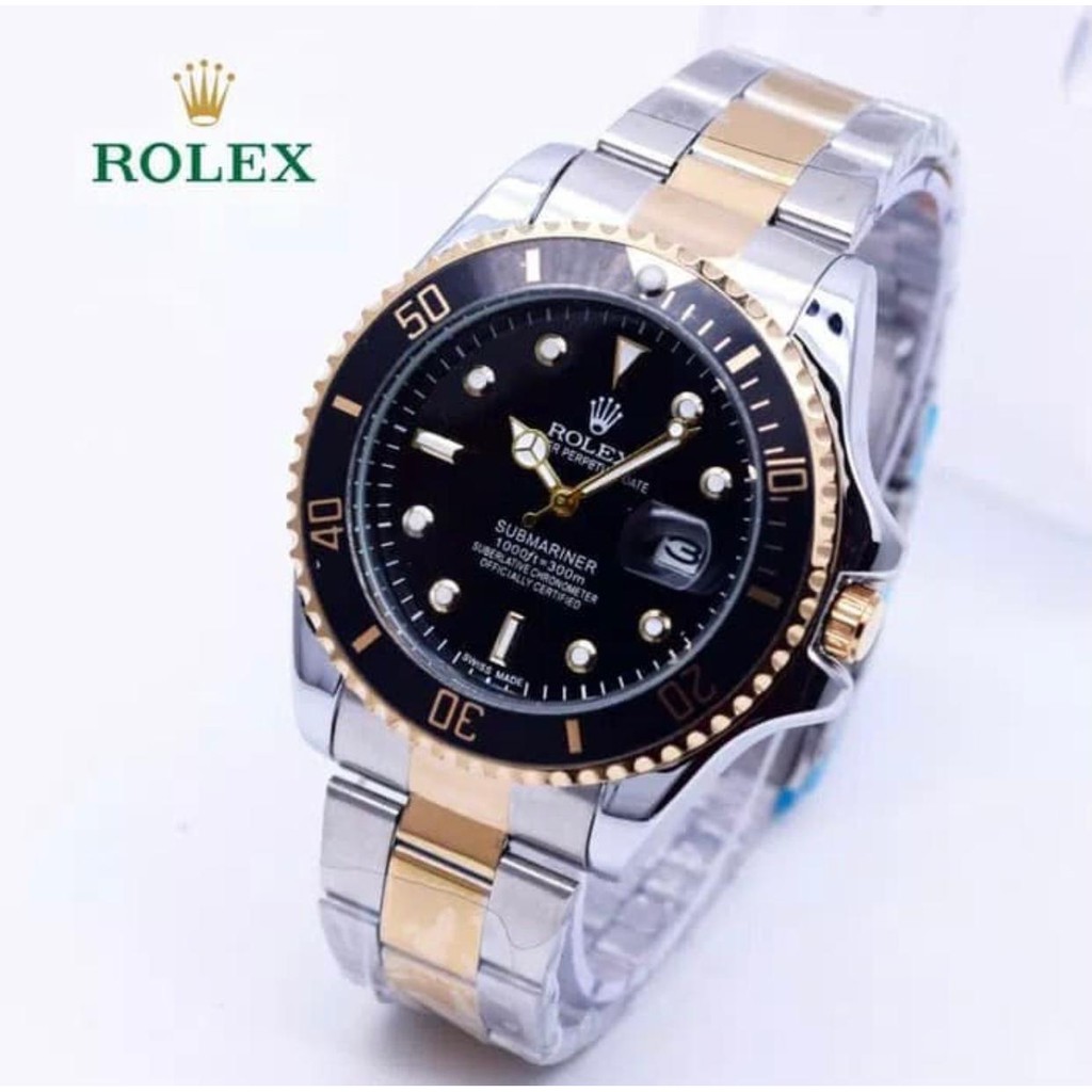 PA JAM TANGAN PRIA ROLEX SUBMARINER DATE SPORT TANGGAL  IMPOR  MURAH STAINLESS STEEL RX015