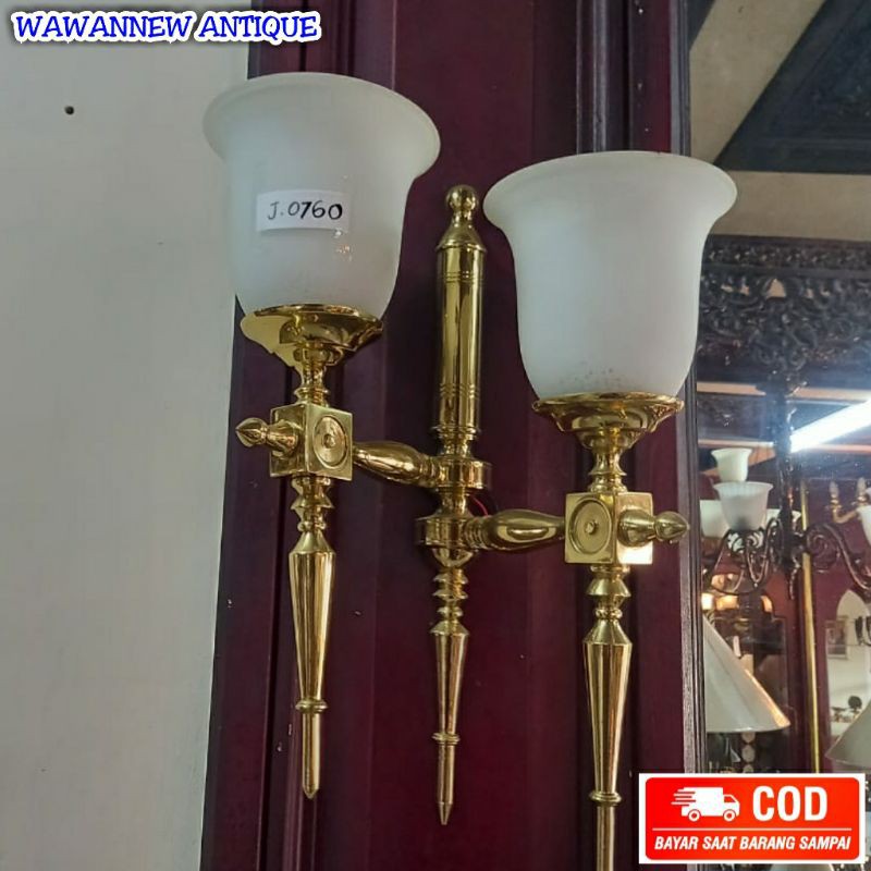 Lampu Dinding Tempel Kuningan Antik Murah Cabang 2