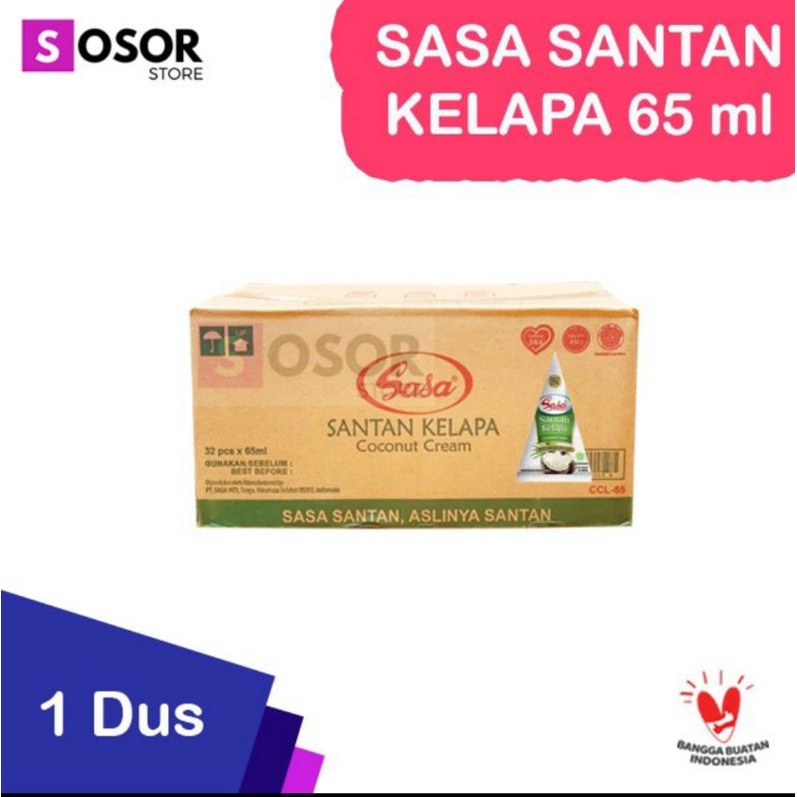 

1 dus santan sasa 65 ml isi 32 pcs