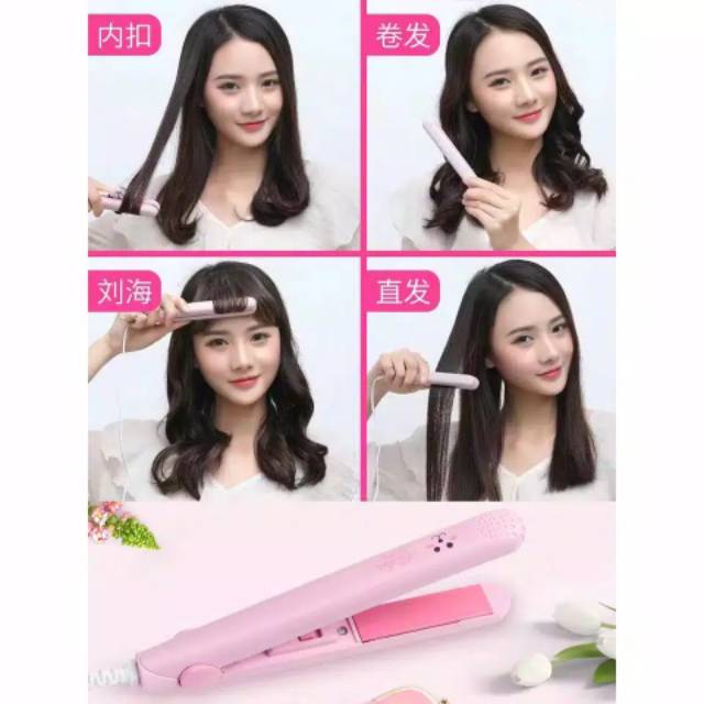 Cod - F77 Catok Mini Lucu Catokan Rambut Multifungsi 2 in  / Catok Mini travelling-3