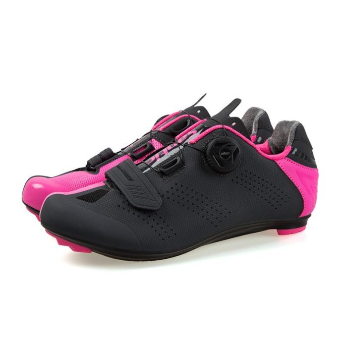 Sepatu Sepeda Santic Wanita Road Bike Cleat S18001P Hurles -Black Pink