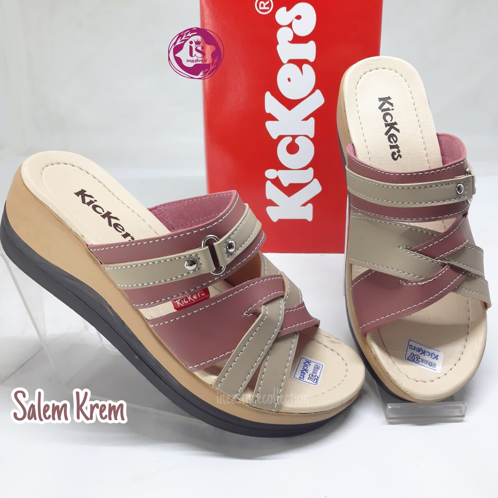 WEDGES SANDAL WANITA KICKERS TERBARU KODE SLP 12 MURAH HARGA GROSIR