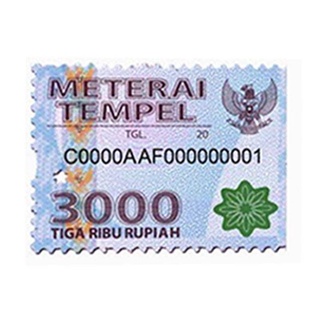 Materai / Meterai Tempel Nominal 3000 Asli Pos Indonesia