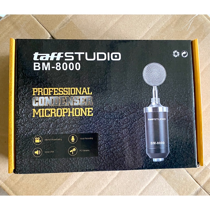 TaffSTUDIO Mikrofon Kondenser dengan Shock Proof Mount - BM-8000