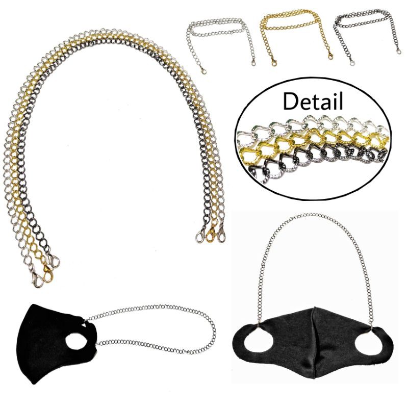 Kalung Gantungan Masker Strap Mask Hanging Rantai Textured Chain Series