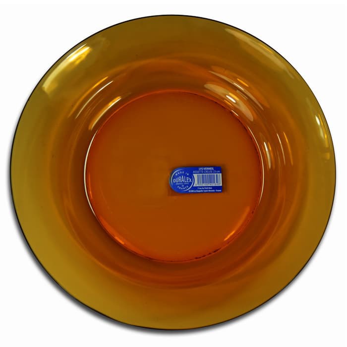 Duralex Glass Amber Dinner Plate/ piring cekung 23 cm ( 3011DF06 )-1 p